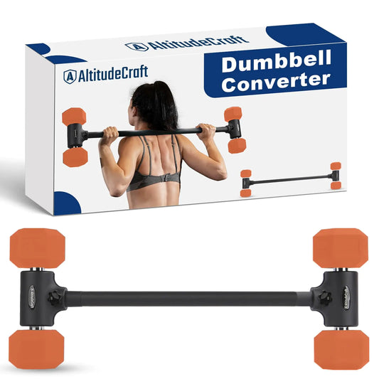 AltitudeCraft Dumbbell to Barbell Converter Transform Dumbbells to Barbell Bar Dumbbell Barbell Converter for Home Gym